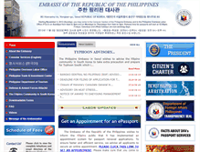 Tablet Screenshot of philembassy-seoul.com